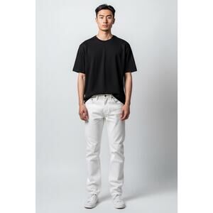 Levi’s 505 Vintage USA Made Jeans Paint Marks Workwear Distressed White Denim 32